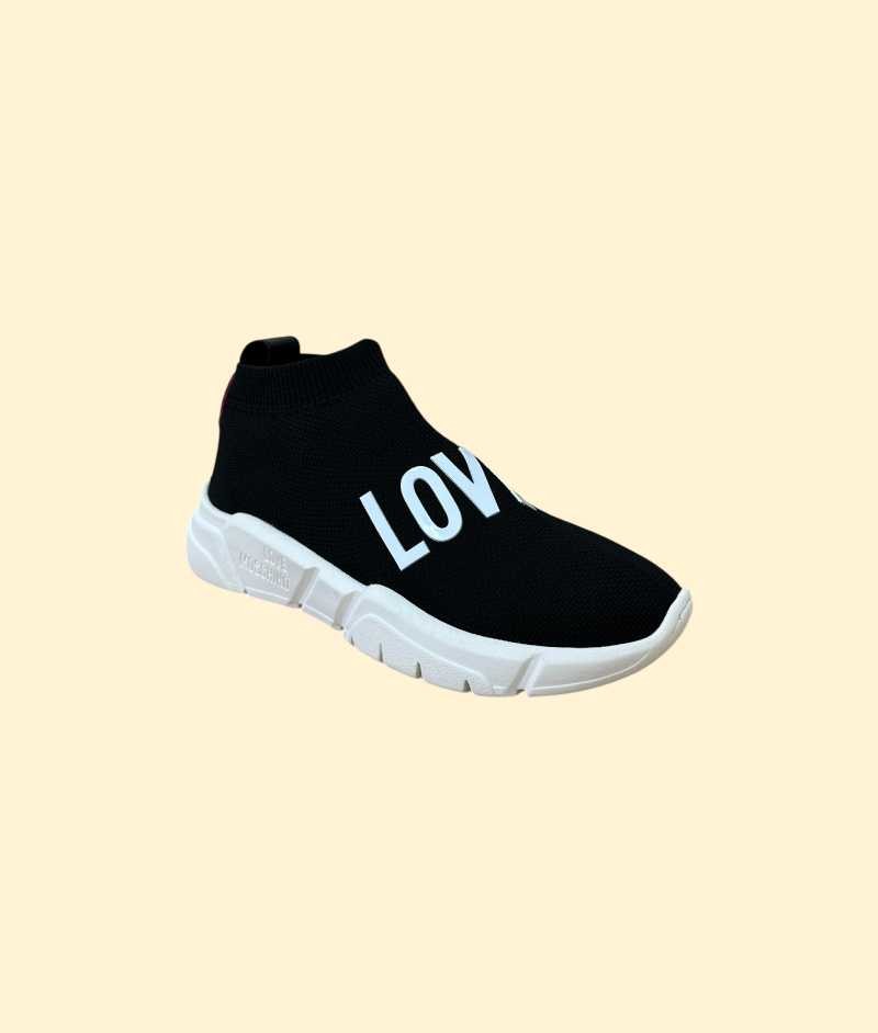 Tennis Love Moschino Mujer Running35 Tubular Tela Negro