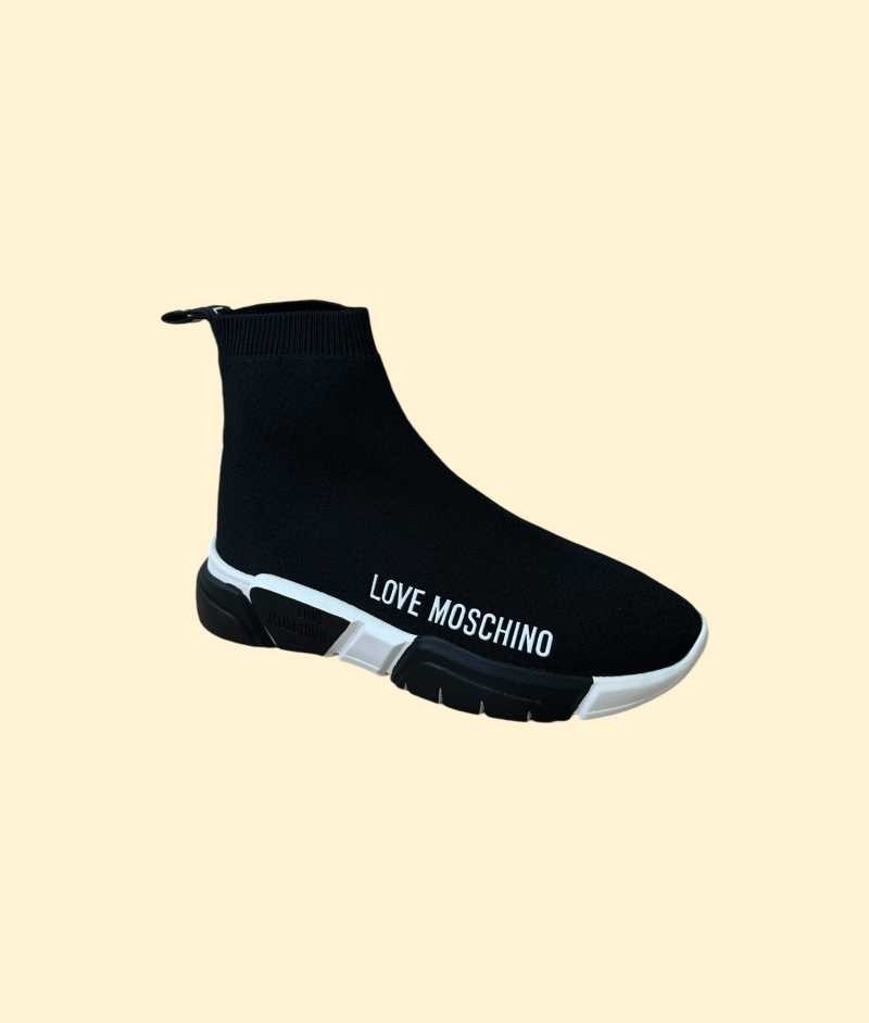 Tennis Love Moschino Mujer Running35 Tubular Tela Negro