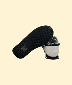 Tennis Love Moschino Mujer Walk25 Blanco-Negro