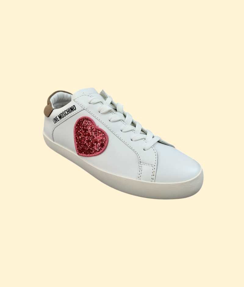 Tennis Love Moschino Mujer Casse25 Purpurina Blanco