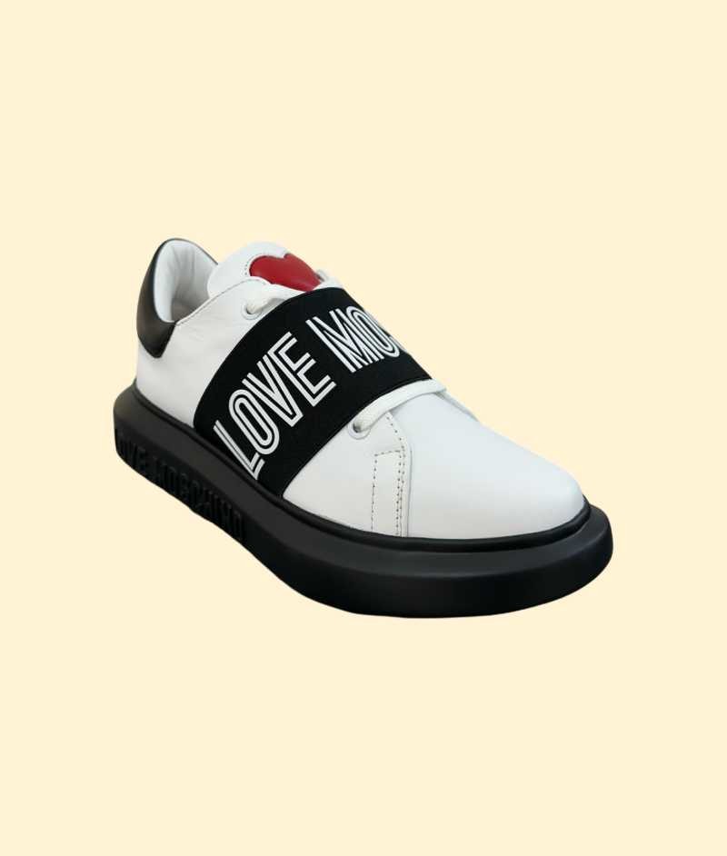 Tennis Love Moschino Mujer Gomma40 Blanco-Negro