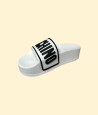 Sandalias Moschino Mujer Flip Flops Blanco-Negro