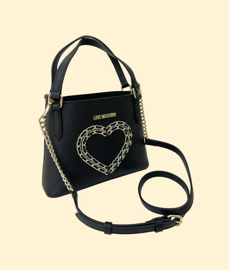 Manos Libre Love Moschino Mujer Corazon Cadenas-Negro