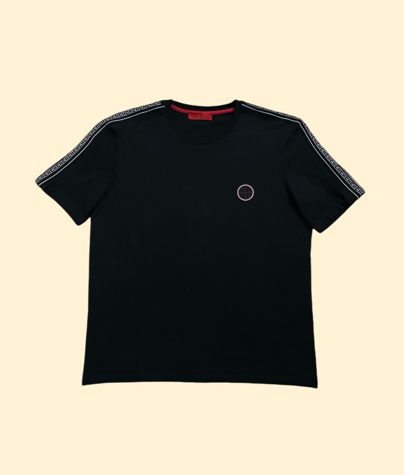 Camiseta Carolina Herrera Hombre CH Negro-Rojo