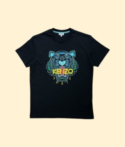 Camiseta Kenzo Mujer Oversize Negra Multicolor