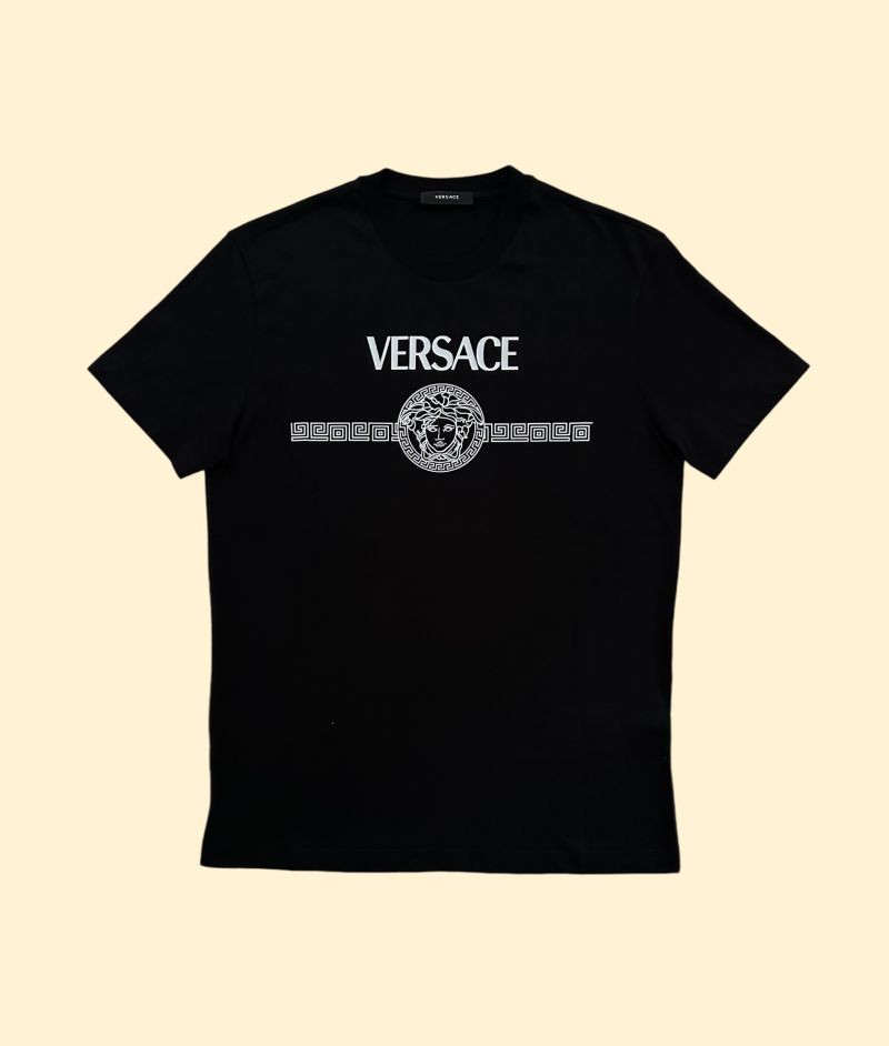 Camiseta Versace Hombre Logo Blanco Estampado